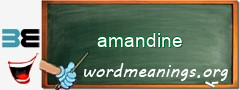 WordMeaning blackboard for amandine